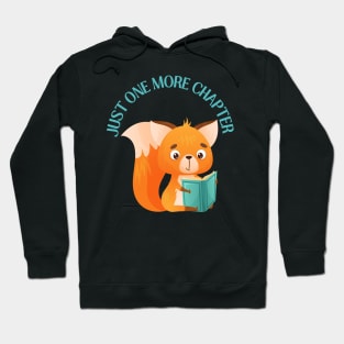 Animal reading book Just one more chapter I Love Books Bookoholic Hoodie